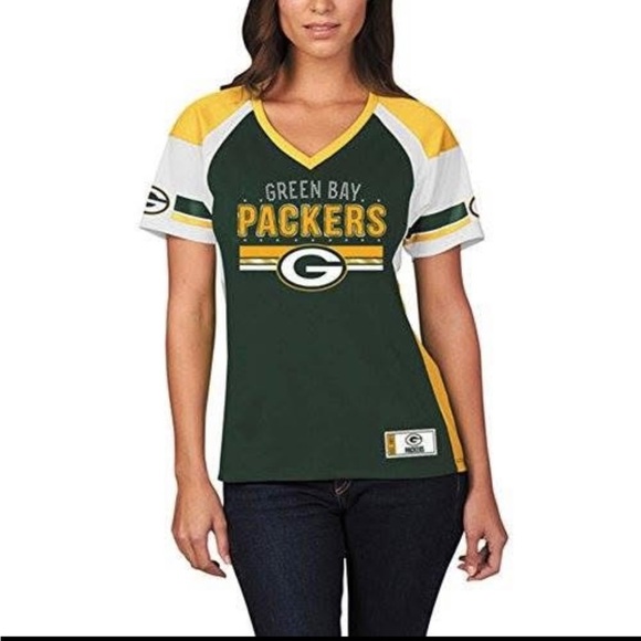 Majestic Tops - NFL Green Bay packers women’s rhinestone jersey size small